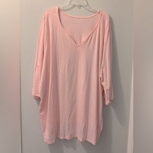 Pink Long Sleeve Tunic. 4X